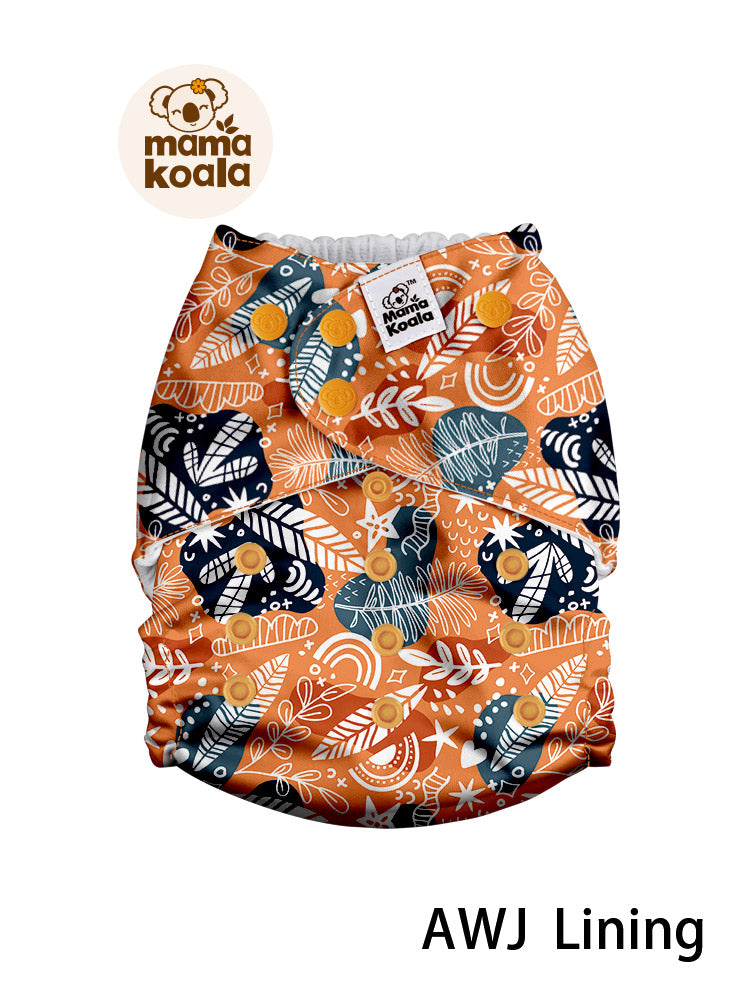 Orange Floral- OS Pocket