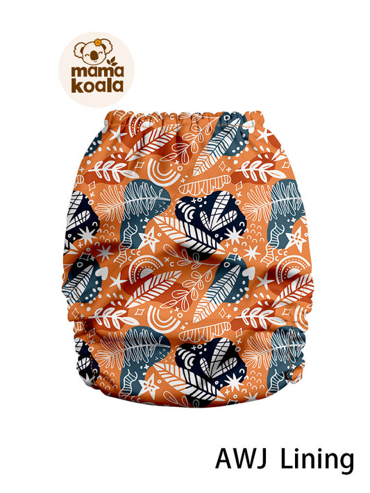 Orange Floral- OS Pocket